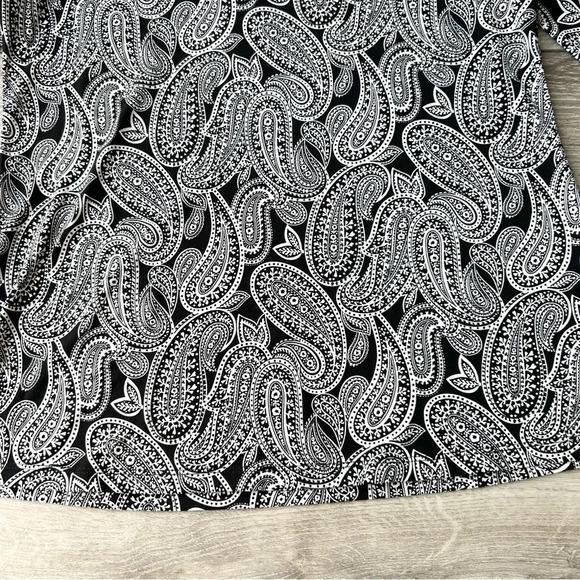 Michael Kors Paisley Print Stretch Jersey  Blouse - Picture 10 of 13